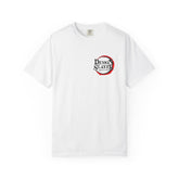 Demon Slayer Logo Chest Print Unisex Garment-Dyed T-Shirt Top Anime Tshirts - The Eezee Shop