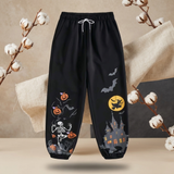 Pumpkin Skeleton Jogger Pants | Unisex Halloween Sweatpants Joggers & Pants - The Eezee Shop