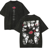 Akatsuki Naruto Oversized Retro Anime Graphic Men Tees Clothing Anime Tshirts - The Eezee Shop
