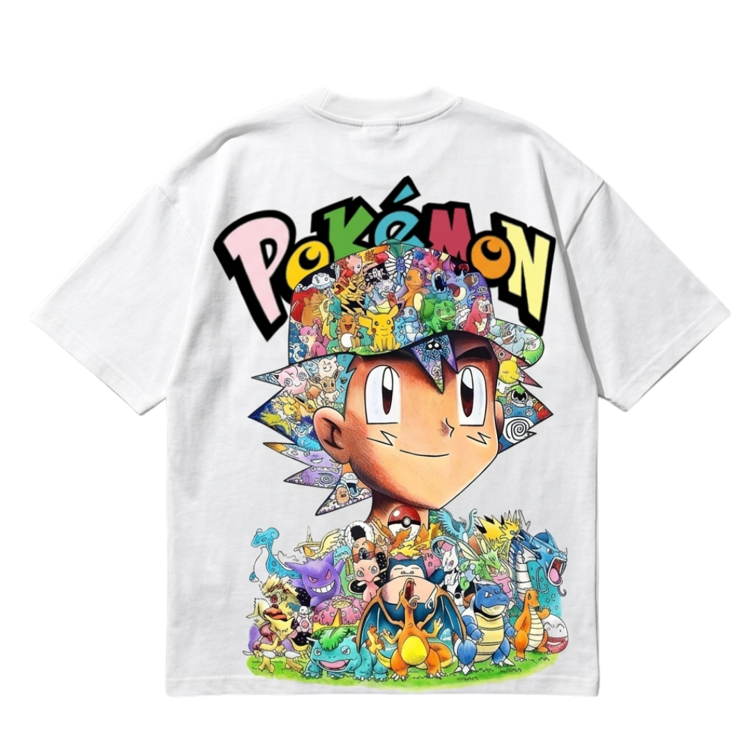 Pokémon Animation Derivatives Ash Ketchum Pikachu Printing T-shirt Anime Tshirts - The Eezee Shop