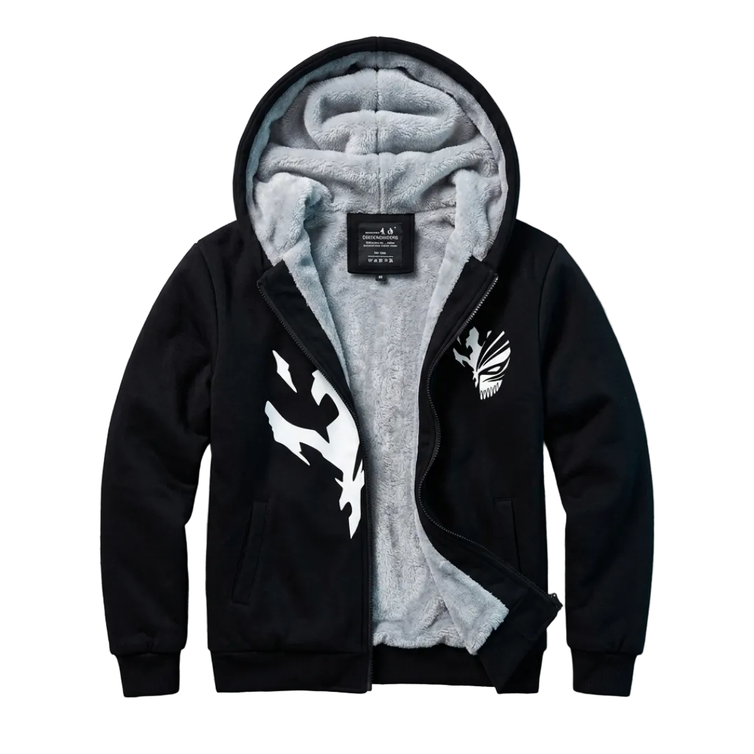 Bleach Ichigo Kurosaki Hoodie Warm Fleece Zip-Up Anime Style Hoodies Series - The Eezee Shop