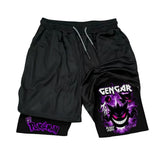 Pokémon Gengar Performance Shorts Double Layer Athletic Fit Performance shorts - The Eezee Shop