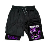 Pokémon Gengar Performance Shorts Double Layer Athletic Fit Performance shorts - The Eezee Shop