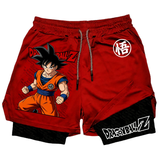 Dragon Ball Anime GOKU Peripheral Printed Double Layer Shorts Performance shorts - The Eezee Shop