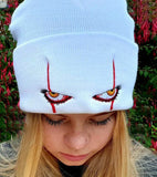Pennywise Scary Eyes Knit Beanie | Kids Halloween Hat Hats & Beanies - The Eezee Shop