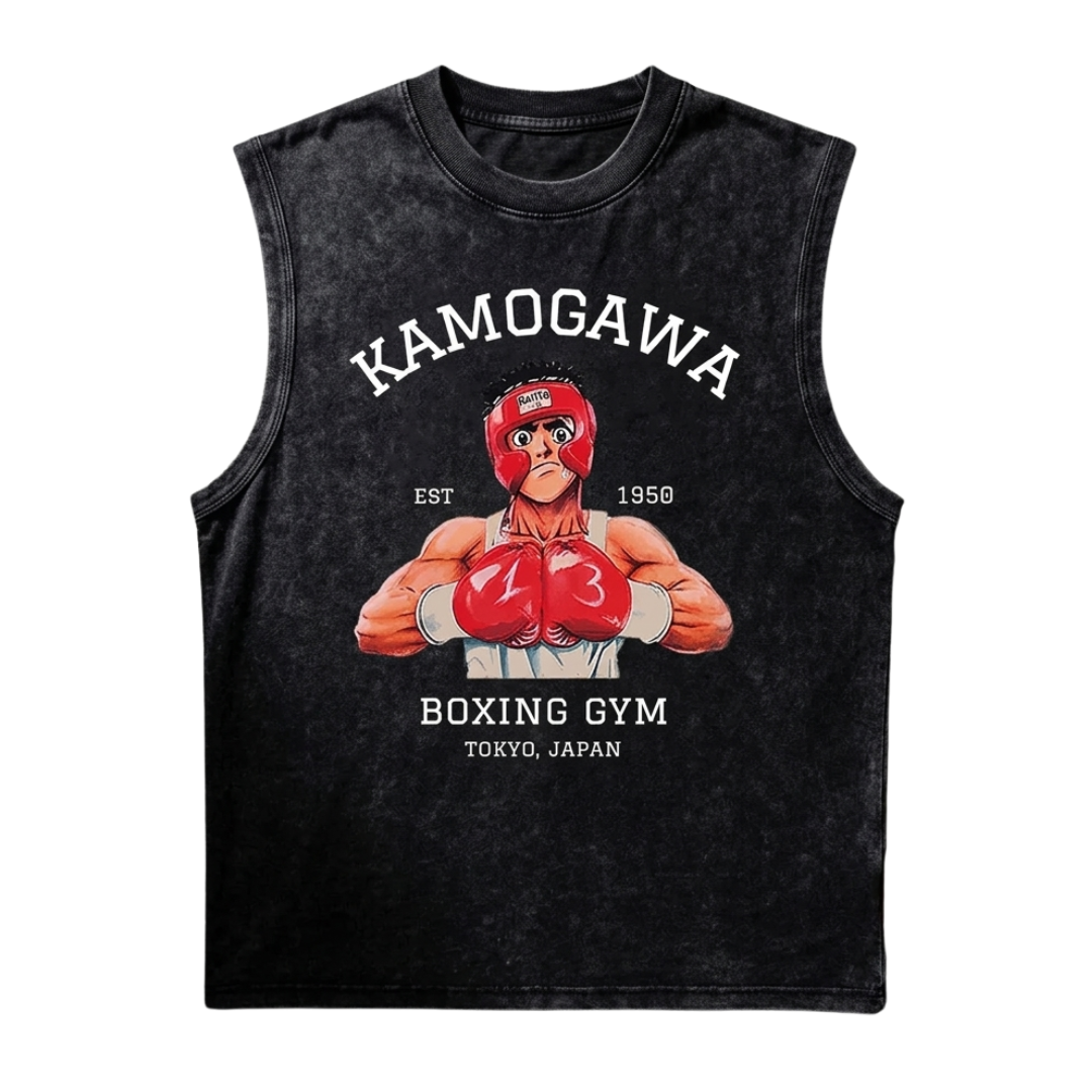 Hajime No Ippo Graphic Tank Top Anime Boxing Cotton Vest for Men Anime Tshirts - The Eezee Shop