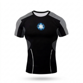 Marvel Iron Man Tony Stark Arc Reactor Compression T-Shirt Quick Dry Stretch Fit T-Shirt - The Eezee Shop