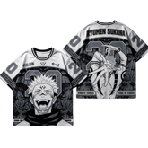 Sukuna Jujutsu Kaisen Monochrome Manga Panel Jersey Anime Tshirts - The Eezee Shop