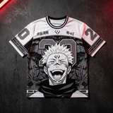 Sukuna Jujutsu Kaisen Monochrome Manga Panel Jersey Anime Tshirts - The Eezee Shop