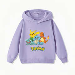 Cute Pikachu Print Kids Hoodie Hoodies Series - The Eezee Shop