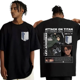 Attack on Titan Men's Graphic T-Shirt Anime Streetwear Tee for Men