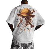 One Piece Luffy Cotton Short Sleeve T-Shirt Anime Tshirts - The Eezee Shop