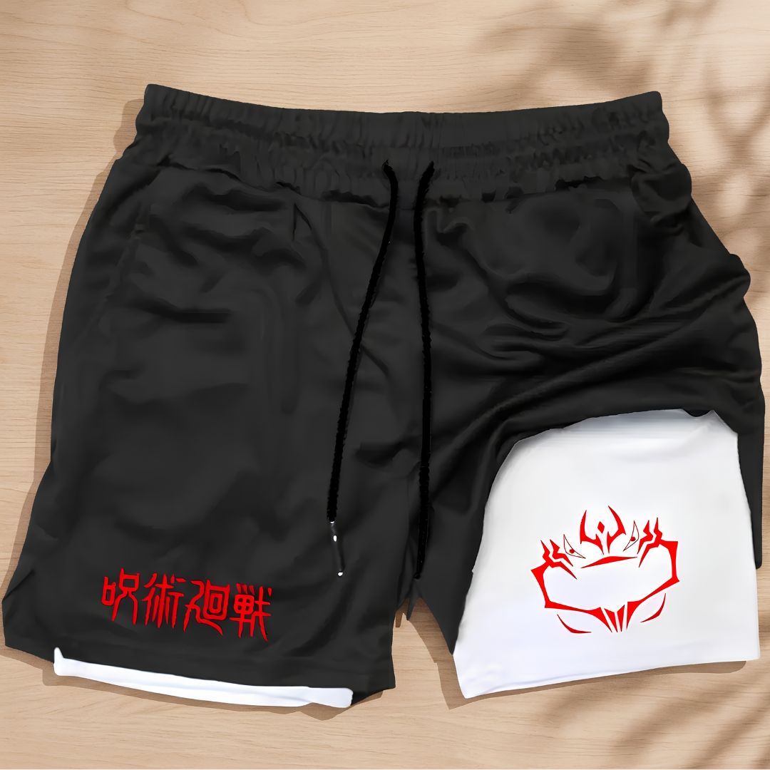 Jujutsu Kaisen Compression Shorts Men Fitness Gym Short performance shorts - The Eezee Shop