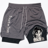 Eren Yeager Performance Gym Shorts Attack on Titan