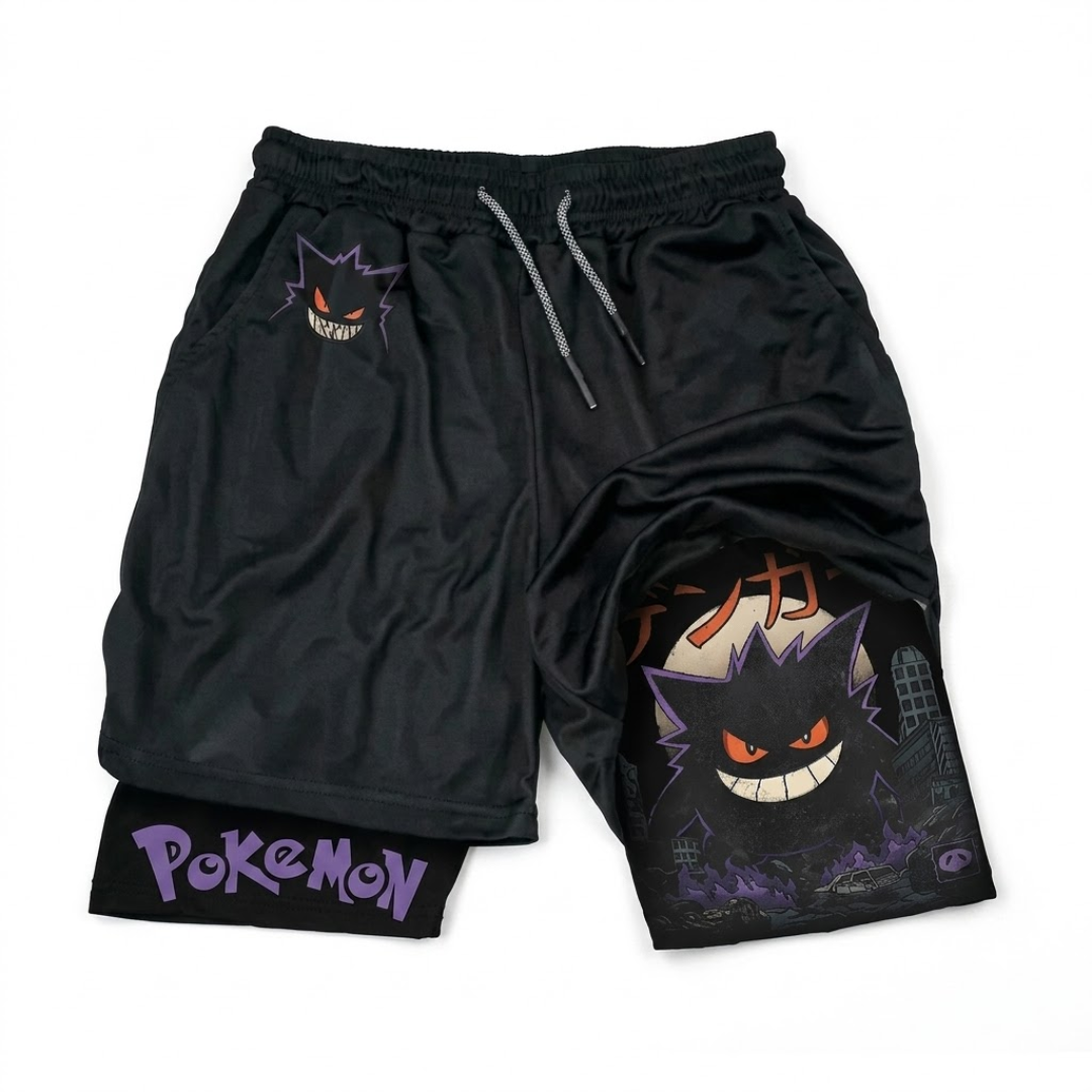 Pokémon Japanese Anime Peripheral Double-layer Shorts Performance shorts - The Eezee Shop