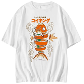 Japanese Style Pokemon King Carp Magikarp Sushi Sashimi Short Anime Tshirts - The Eezee Shop