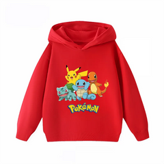 Cute Pikachu Print Kids Hoodie Hoodies Series - The Eezee Shop