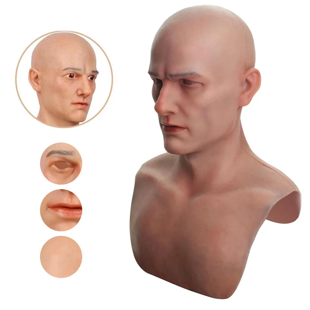 Realistic Silicone Young Man Mask | Full Head Disguise Mask Halloween Masks - The Eezee Shop
