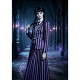 Gothic Academy Purple Striped Uniform Dress | Cosplay Costume Cosplay Costumes - The Eezee Shop