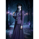 Gothic Academy Purple Striped Uniform Dress | Cosplay Costume Cosplay Costumes - The Eezee Shop
