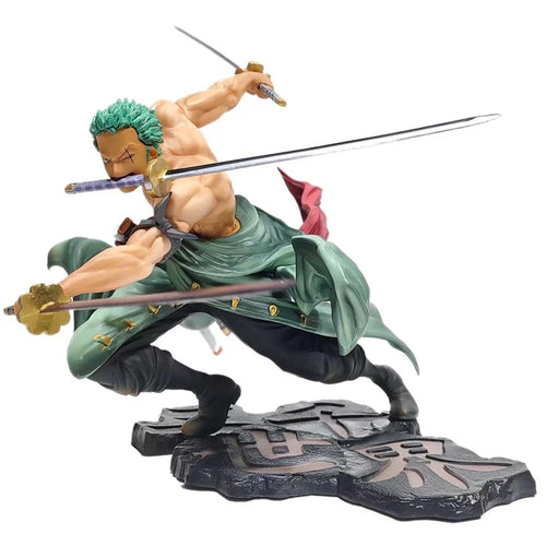 One Piece Roronoa Zoro 10CM Anime GK Figure Toy – Three Sword Style Mini Collectible Statue Anime Figure - The Eezee Shop