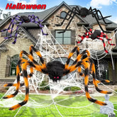 Giant Triangular Spider Web | Outdoor Halloween Yard Decor Outdoor Halloween Decorations - The Eezee Shop