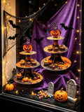 Halloween Evil Pumpkin Tiered Cake Stand | Party Dessert Tower Party Supplies - The Eezee Shop