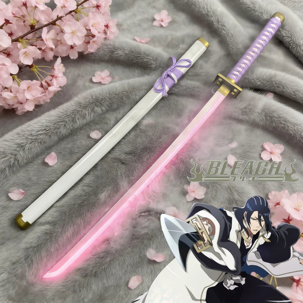 Byakuya Kuchiki LED Katana | 40" Bleach Wooden Cosplay Sword Cosplay Props - The Eezee Shop
