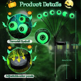 Solar Green Eyeball Stake Lights | 6-Head Waterproof Garden Lights Halloween Lights - The Eezee Shop