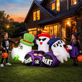 8ft Ghost Band Inflatable | Outdoor Halloween Yard Decor with LEDs Outdoor Halloween Decorations - The Eezee Shop