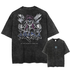 Demon Slayer Summer Washed Vintage T Shirts Man Anime Print Harajuku O-Neck Oversized Short Sleeved Tees Unisex Streetwear Tops Anime Tshirts - The Eezee Shop