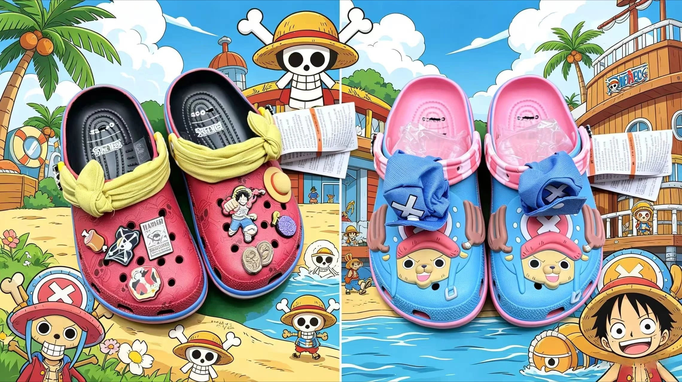 Luffy Star Cave Shoes | One Piece Anime Beach Sandals Slippers & Sandals - The Eezee Shop