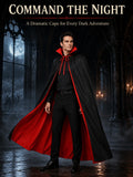 Reversible Vampire Cape | Red & Black Halloween Cosplay Cloak Cosplay Accessories - The Eezee Shop