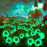 Solar Green Eyeball Stake Lights | 6-Head Waterproof Garden Lights Halloween Lights - The Eezee Shop