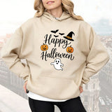 Happy Halloween Slogan Hoodie | Unisex Witch Hat Pumpkin Pullover Hoodies & Sweatshirts - The Eezee Shop