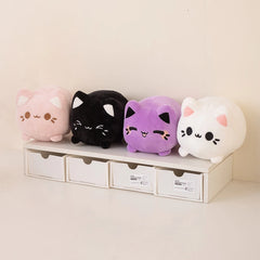 20cm Kawaii Black Cat Stuffed Animal Purple Kitty Plush Toys Pink Peachy Cat Soft Dolls Cute Plushie Presents For Girl Friends