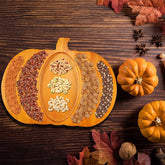 Wooden Pumpkin Serving Tray | Halloween Snack & Treat Platter Party Supplies - The Eezee Shop