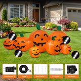 7.5ft Inflatable Pumpkin Patch | 7 Jack-O-Lantern LED Yard Decor Outdoor Halloween Decorations - The Eezee Shop