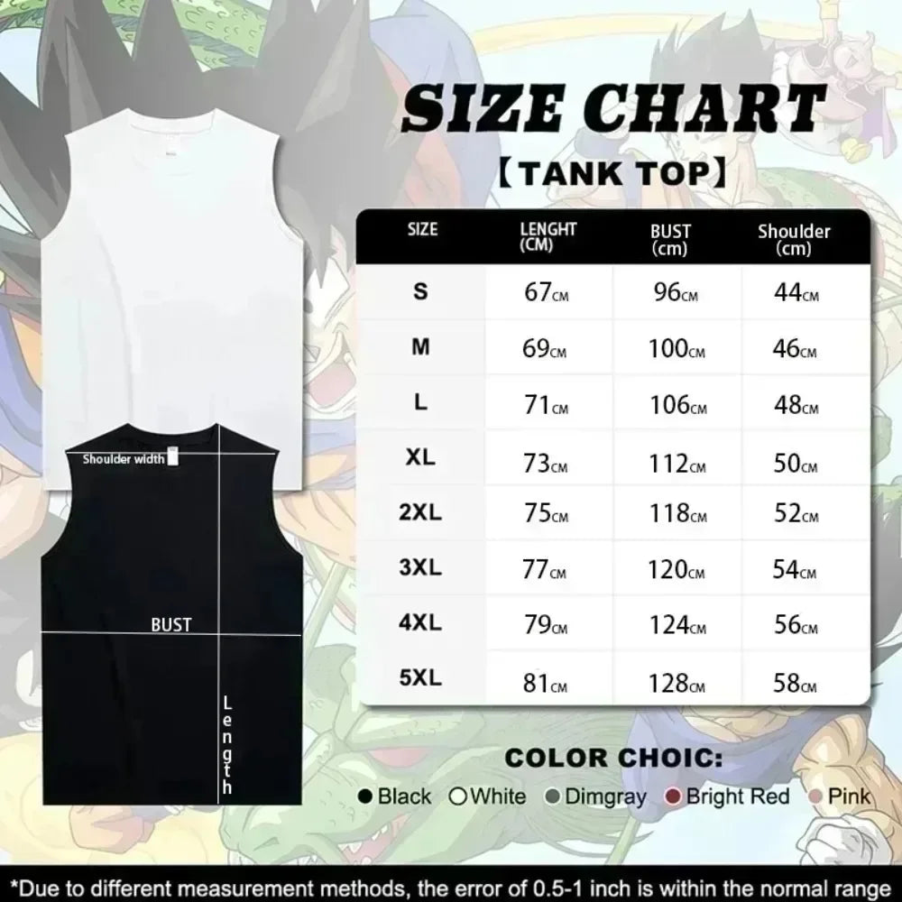 Goku Dragon Ball Z Cotton Tank Top Anime Anime Tshirts - The Eezee Shop
