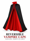 Reversible Vampire Cape | Red & Black Halloween Cosplay Cloak Cosplay Accessories - The Eezee Shop