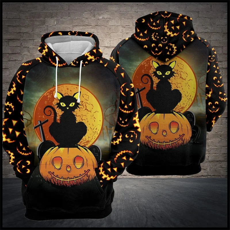 3D Spider Skeleton Hoodie | Men's Halloween Long Sleeve Pullover Hoodies & Sweatshirts - The Eezee Shop