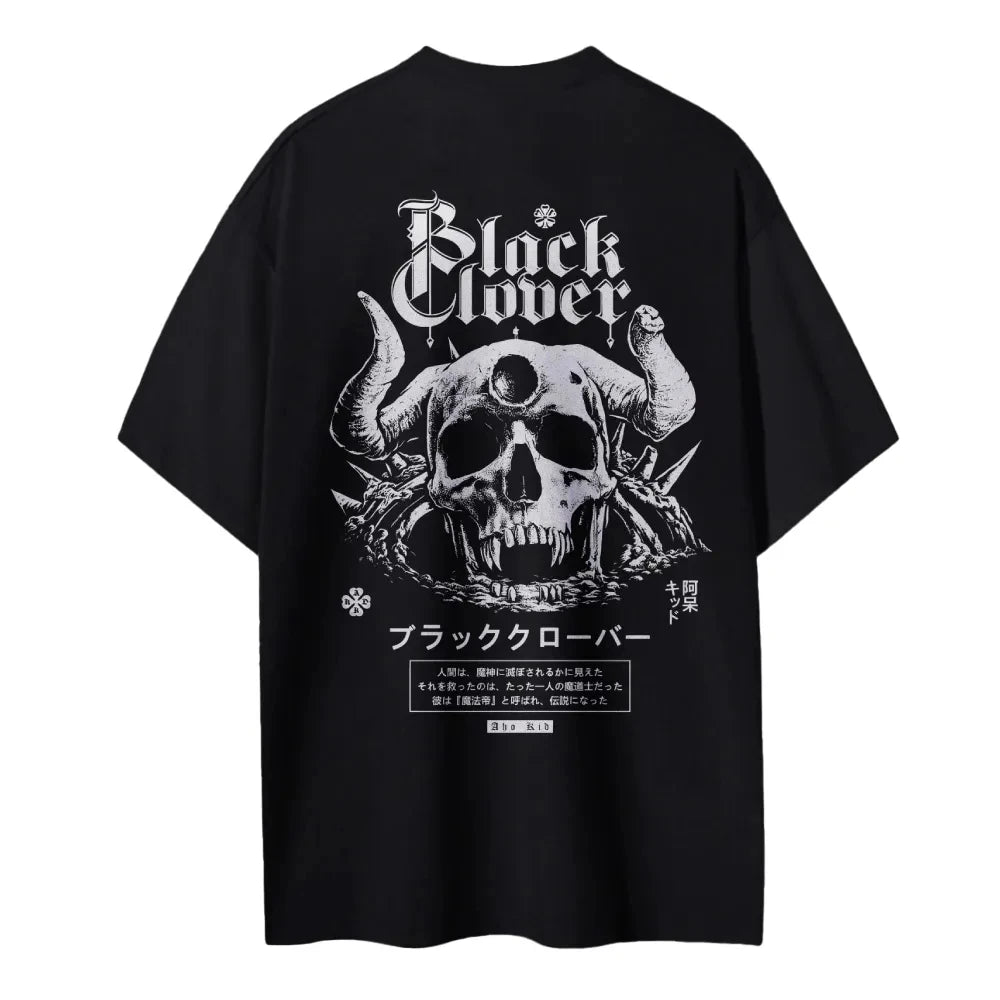 Black Clover T-shirt Men's Pure Cotton Casual Round Neck T-shirt Short Sleeve Clothing Summer Sports Casual Short Sleeve Top Anime Tshirts - The Eezee Shop