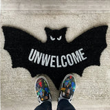 Black Bat Shaped Doormat | Gothic Washable Entrance Mat Rugs & Doormats - The Eezee Shop