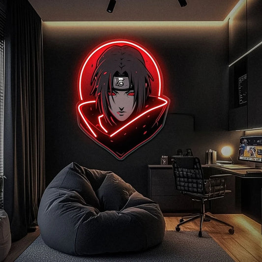 Naruto Itachi Uchiha Neon LED Light Sign USB Powered Dimmable Anime Wall Decor Anime Lamps - The Eezee Shop