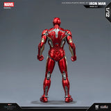 Marvel Iron Man Mark XLV model kit on a gray background