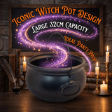 32cm Black Witch Cauldron | Halloween Party Candy Bucket Party Supplies - The Eezee Shop