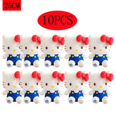 NEW Hot 1-10pcs Sitting posture Hello Kitty Anime Hello Kitty Plush Toy Plush Pillow Girl Birthday Gift Kawaii Hello Kitty Doll
