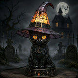 Gothic Resin Witch Hat Lamp | Light-Up Halloween Ornament Lamps & Night Lights - The Eezee Shop