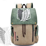 Attack on Titan Canvas Backpack | Anime Laptop School Bag Backpacks - The Eezee Shop