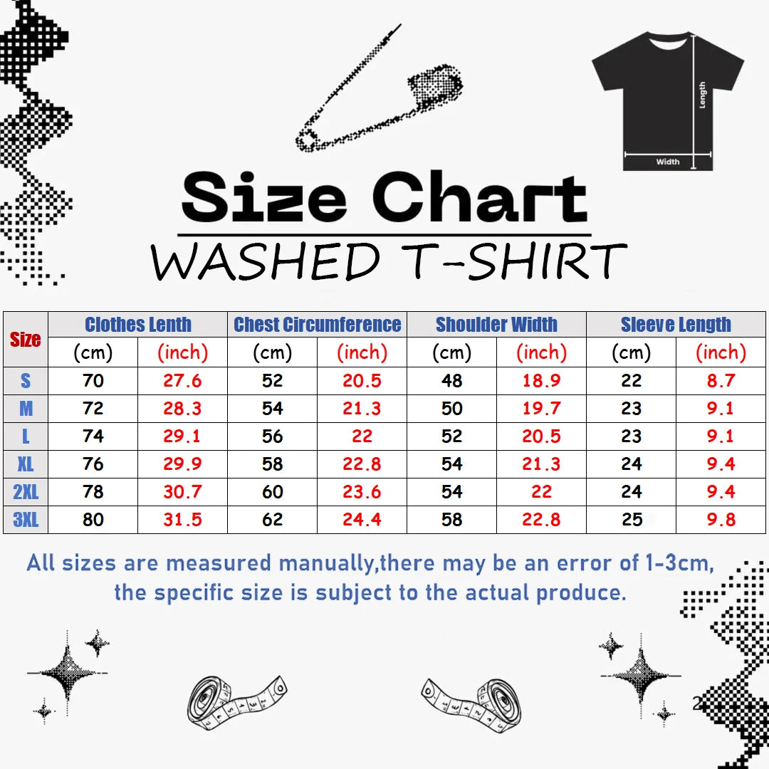 Anime Lover The Seven Deadly Sins Washed Tshirt Personality Clothes Suitable for All Seasons Plus Size Unisex Streetwear Soft Anime Tshirts - The Eezee Shop